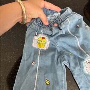 Kids Denim Jeans with Fun Patches
